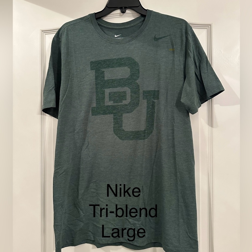 BU tee shirt. Baylor university. Nike Tri-blend. Size large.